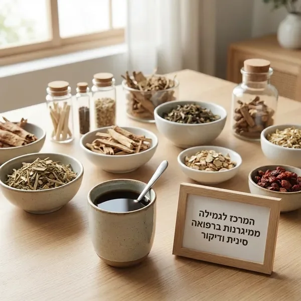 רפואה סינית לטיפול במיגרנות כרוניות עם צמחי מרפא טבעיים